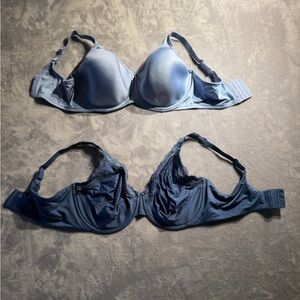 Wacoal Light Blue and Navy Support Bra Set